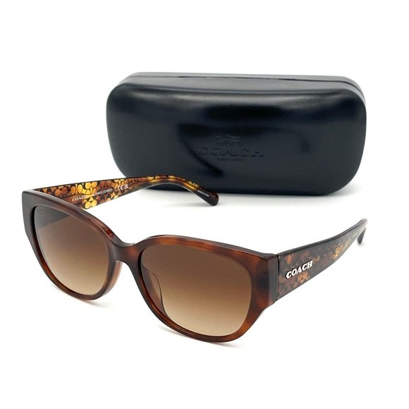 COACH HC8362 574174 Caramel Tortoise / Brown Gradient 57mm Sunglasses - Picture 1 of 4